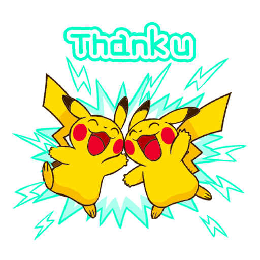 Thank You - with two Pokemon clapping